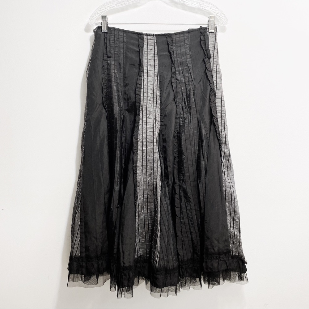 SeVilla Canada Black Gray Goth Punk Pleated Skirt 8